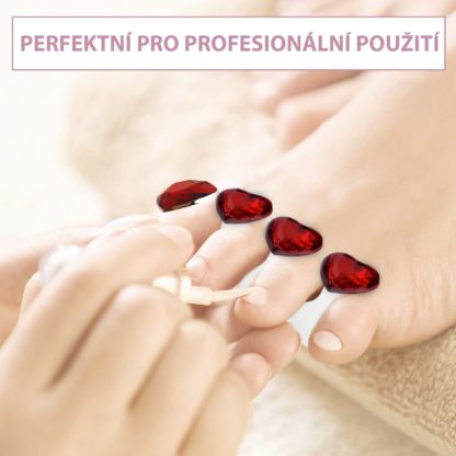 Silikonový separátor oddělovač prstů na pedikúru s diamantovými srdci - Image 3