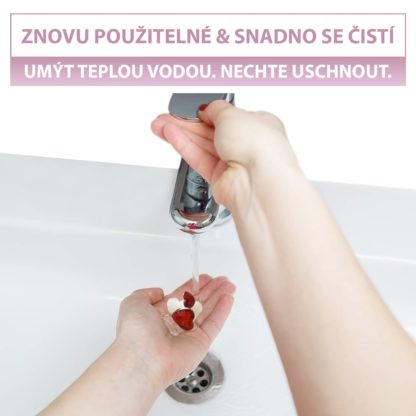 Silikonový separátor oddělovač prstů na pedikúru s diamantovými srdci - Image 5