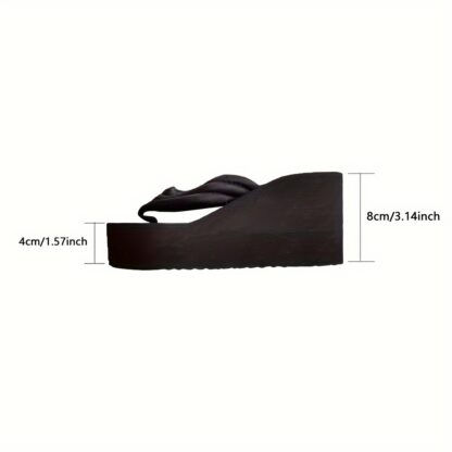 Fashion dámské platformové žabky s klínkem černé - Image 7