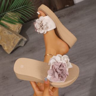 Fashion dámské sandály Camellia Element – romantický letní styl na platformě khaki