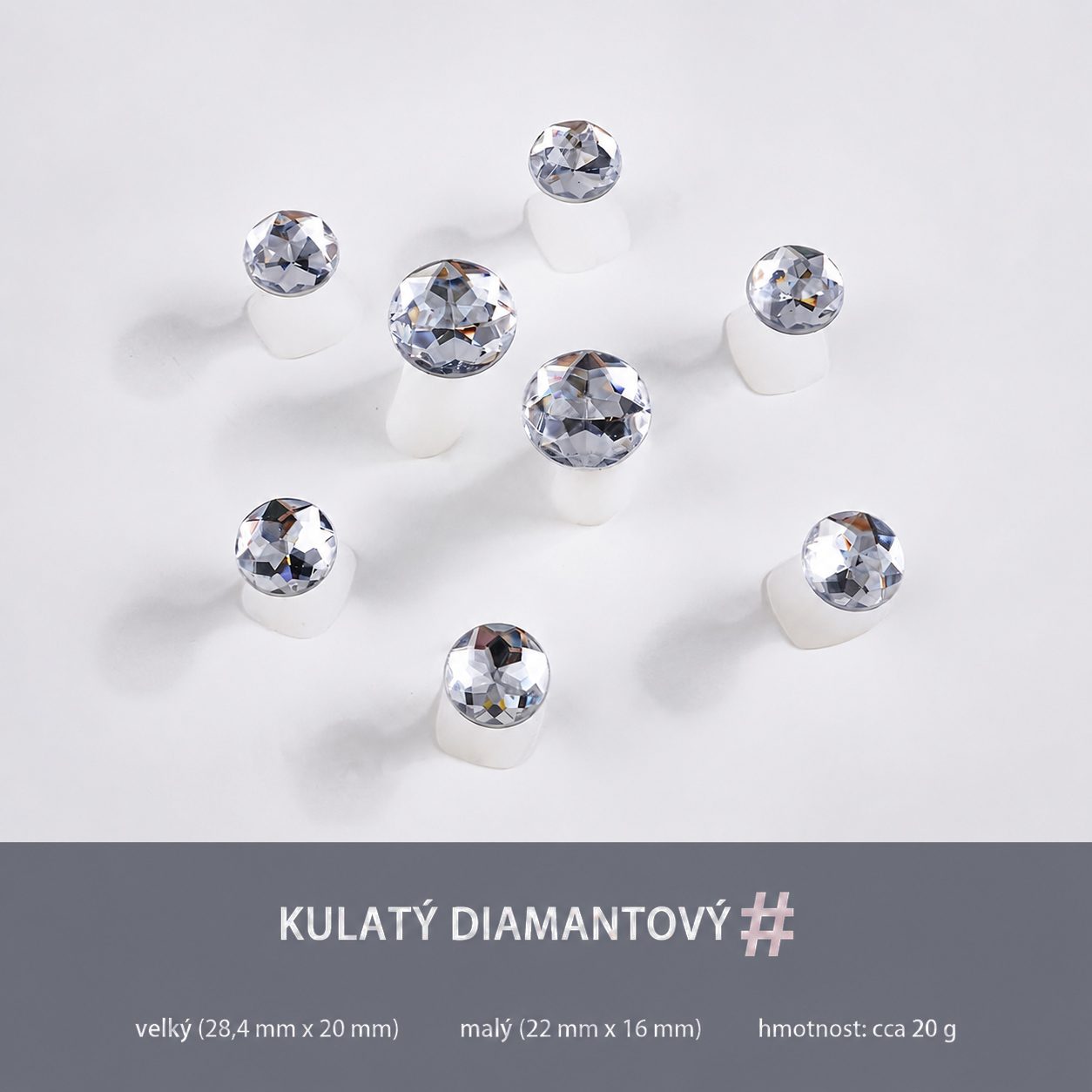 Luxusní silikonové rozdělovače prstů na nohou – Lesklé diamanty - Obrázek 6